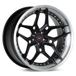 Vossen Forged EVO Series EVO-4 Three-Piece Wheel in Satin Black & Brushed Gloss Clear - Left Side