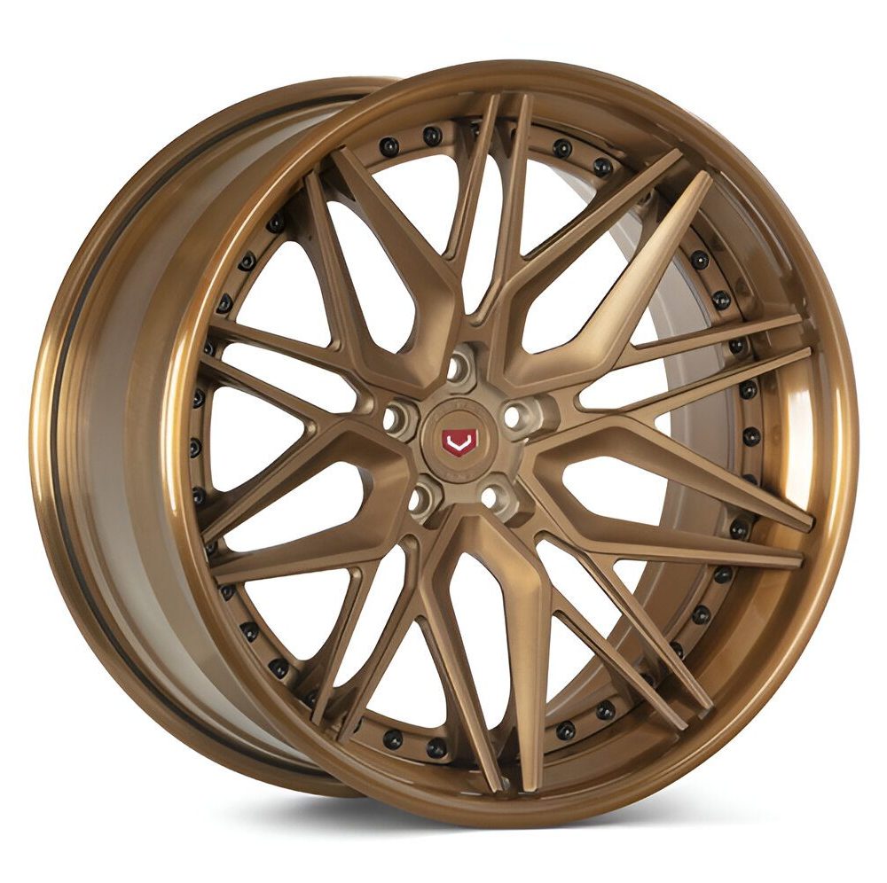 Vossen Forged EVO Series EVO-5 Three-Piece Wheel in Matte Brickell Bronze & Brickell Bronze - Left Side