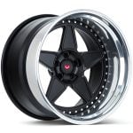 Vossen Forged ERA Series ERA-2 Three-Piece Wheel in Satin Black & Polished Gloss Clear - Left Side