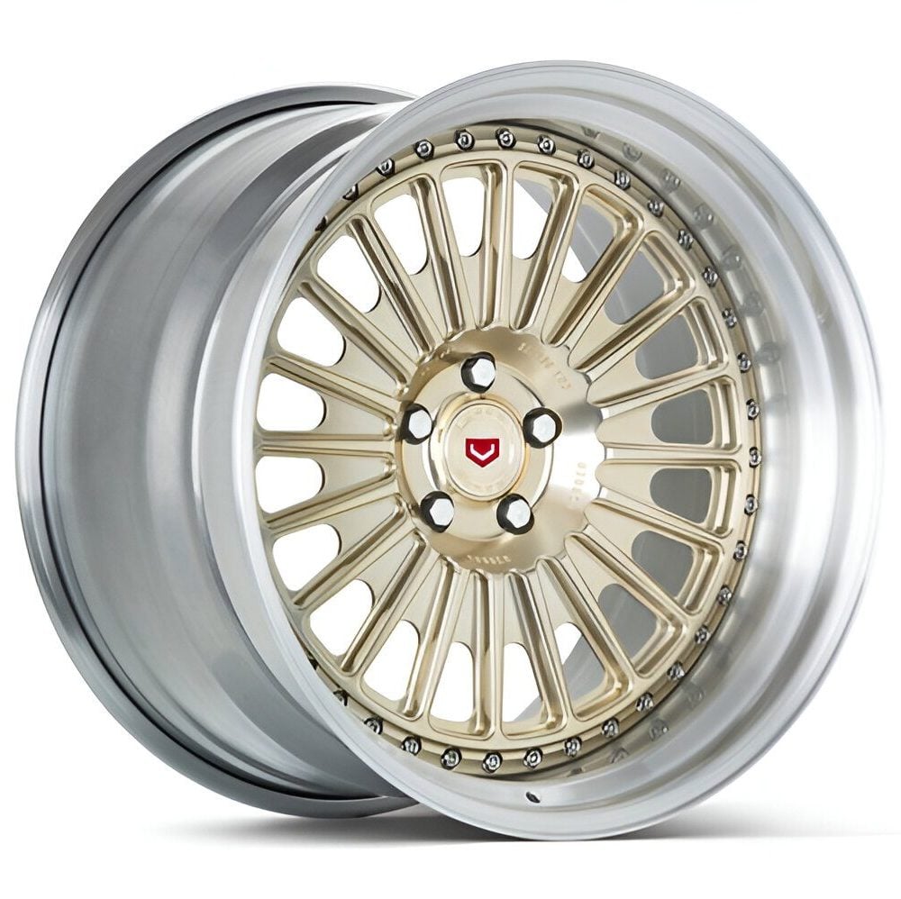 Vossen Forged ERA Series ERA-3 Three-Piece Wheel in Patina Gold & Brushed Gloss Clear - Left Side