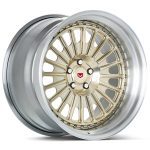 Vossen Forged ERA Series ERA-3 Three-Piece Wheel in Patina Gold & Brushed Gloss Clear - Left Side