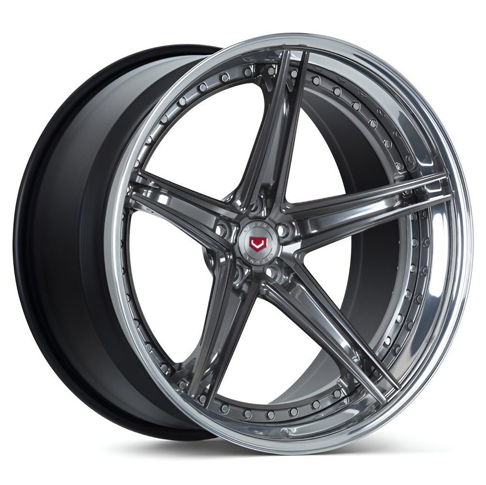 Vossen Forged Series 17 S17-03 Three-Piece Wheel in Dark Smoke & Polished Gloss Clear - Left Side