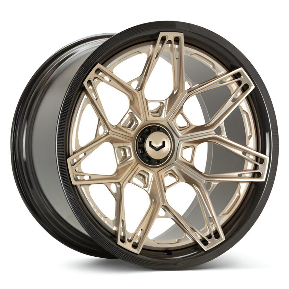 Vossen Forged Series 21 S21-08 Carbon Wheel in Patina Gold - Left Side