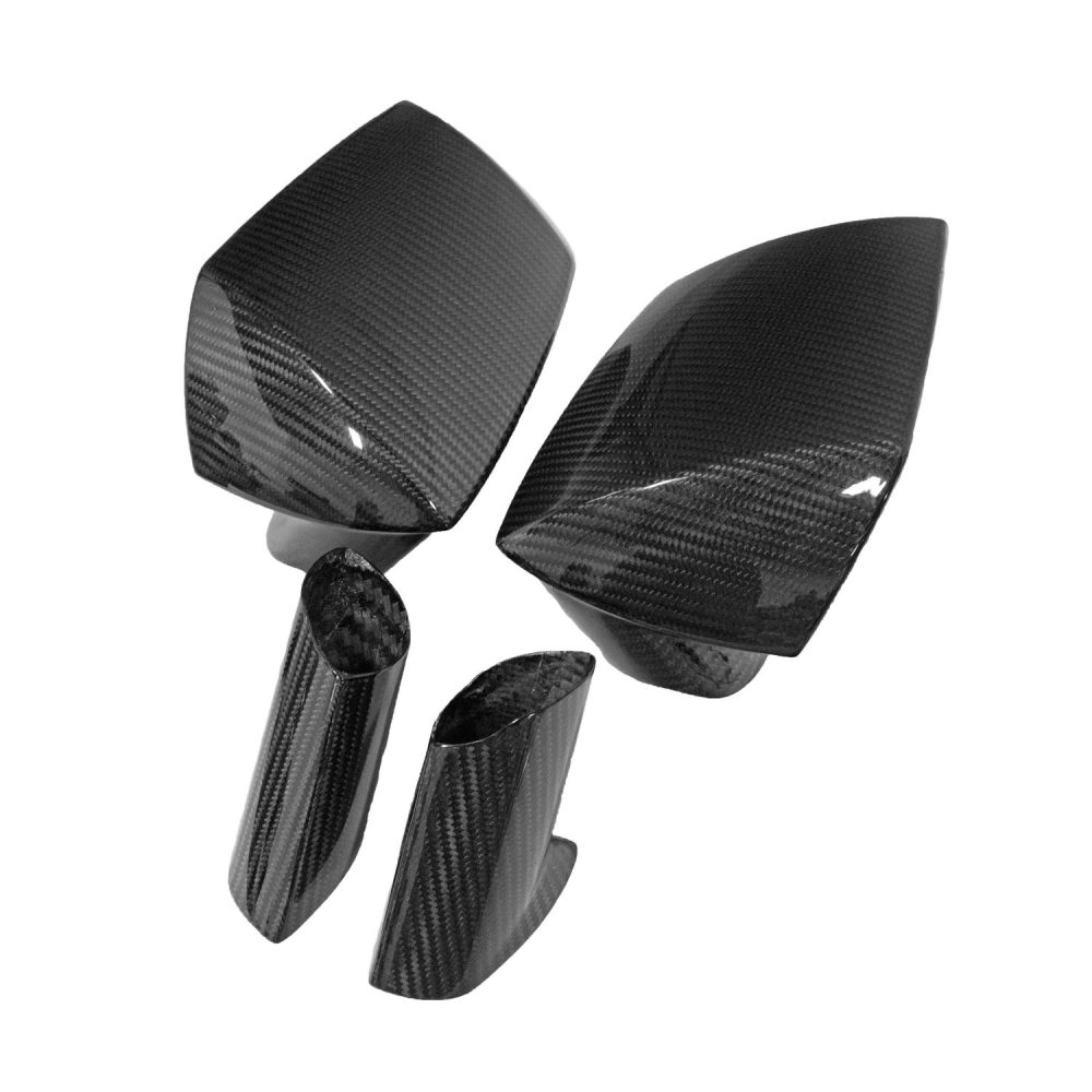 Exotic Car Gear Carbon Mirror Housings With Bases for LP700-4 / LP740-4 / Lamborghini Aventador, Aventador S and Aventador SV in 2x2 Twill Weave