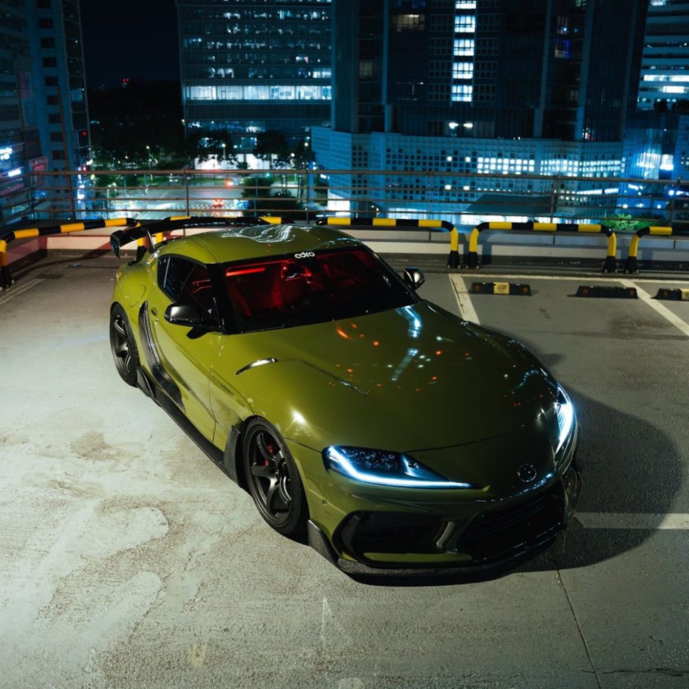 SECRET ダークグリーン ベロア　上 ADRO Carbon Door Garnishes for A90 / A91 Toyota GR Supra [A18A20