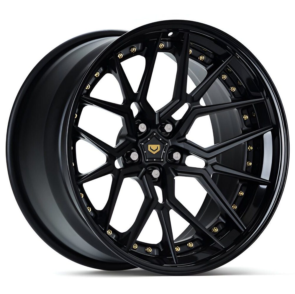 Vossen Forged M-X Series M-X3 Three-Piece Wheel in Satin Black & Gloss Black - Left Side