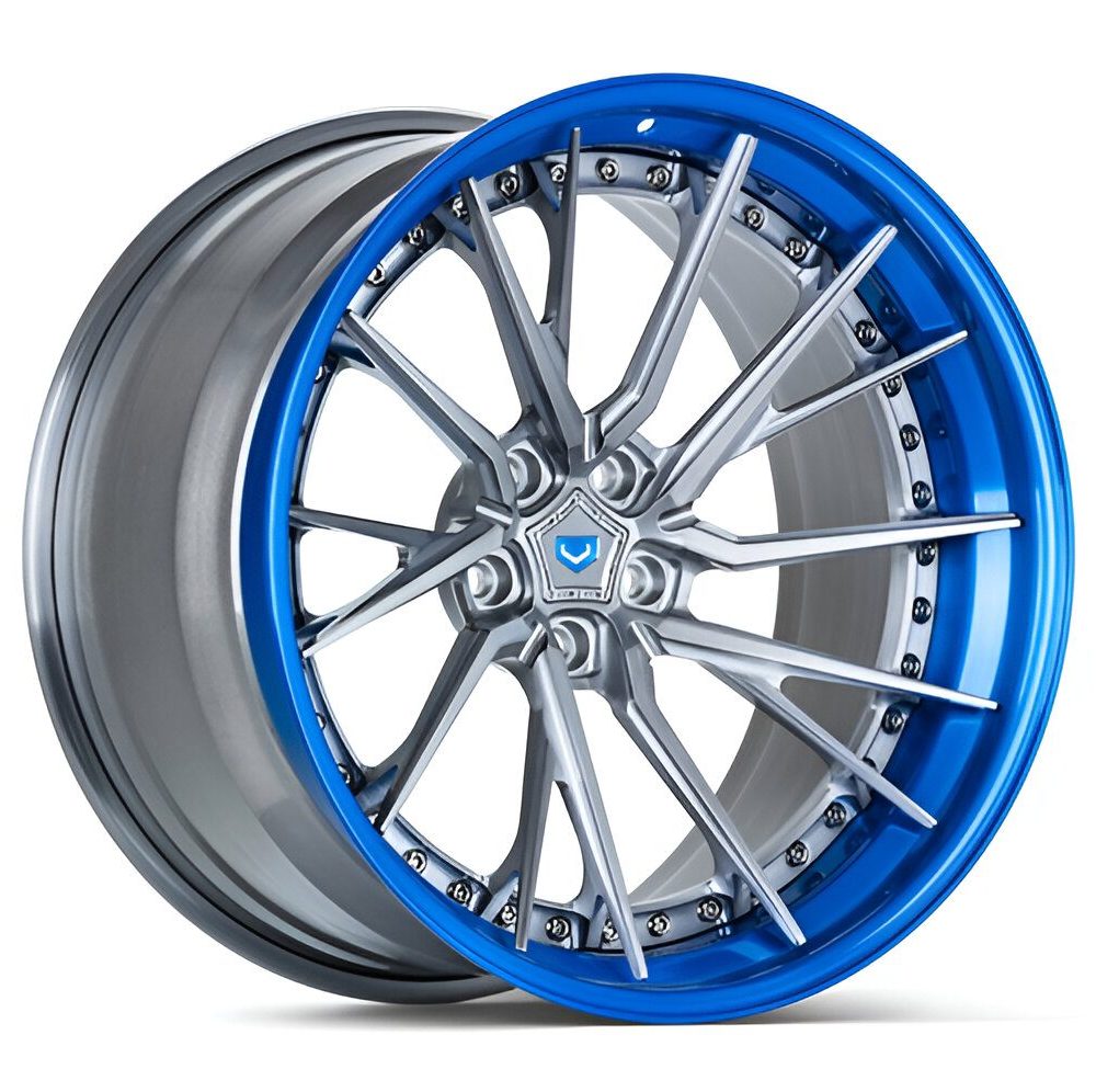 Vossen Forged M-X Series M-X4T Three-Piece Wheel in Light Smoke & Fountain Blue - Left Side