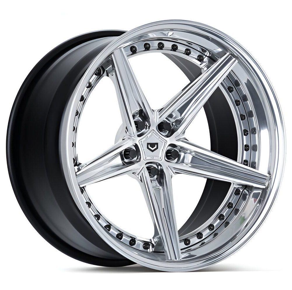 Vossen Forged M-X Series M-X5 Three-Piece Wheel in Polished Gloss Clear - Left Side