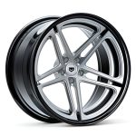 Vossen Forged CG Series CG-202 Three-Piece Wheel in Brushed Gloss Clear & Gloss Black - Left Side