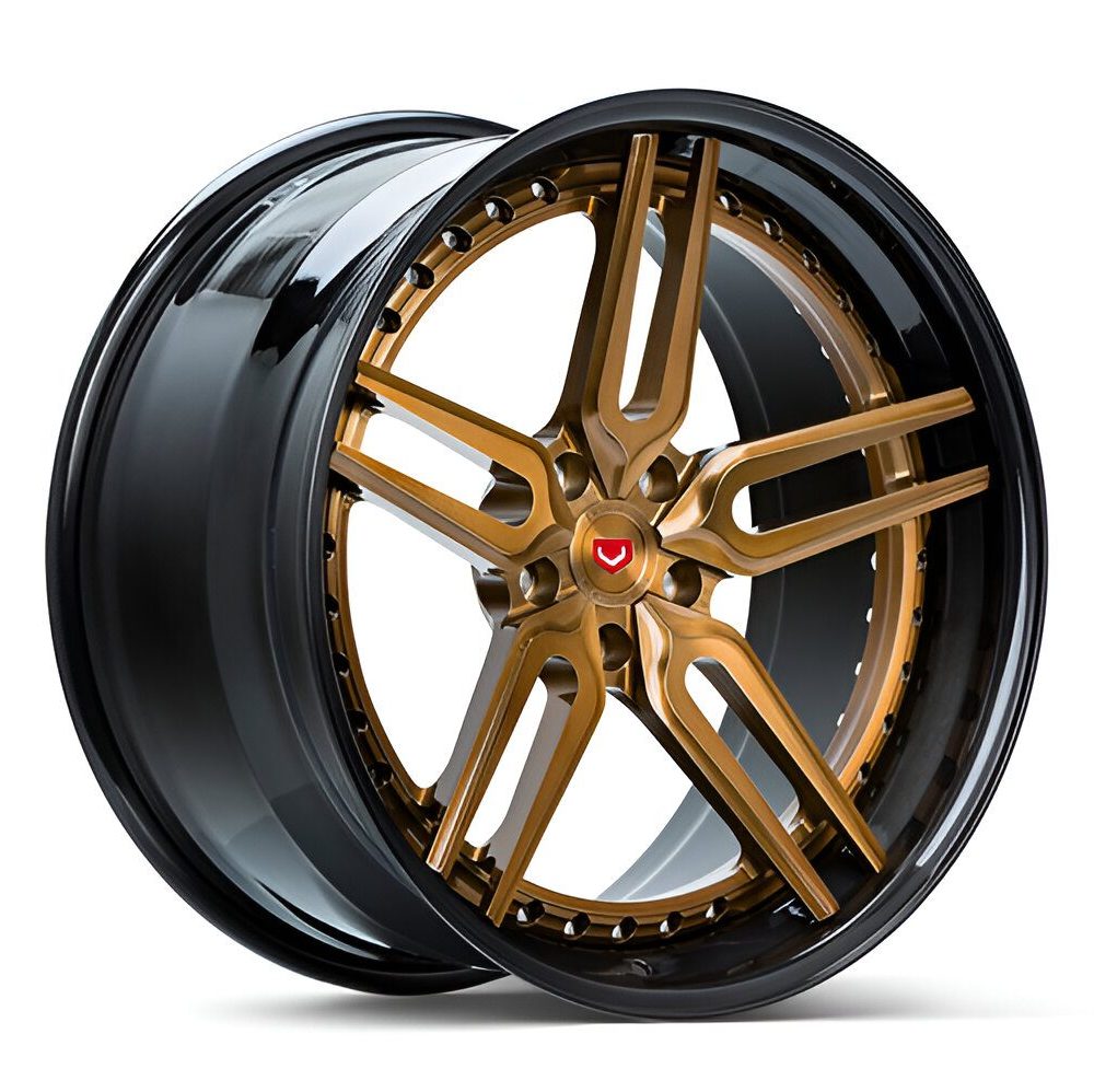 Vossen Forged HC Series HC-1 Three-Piece Wheel in Brickell Bronze & Gloss Black - Left Side