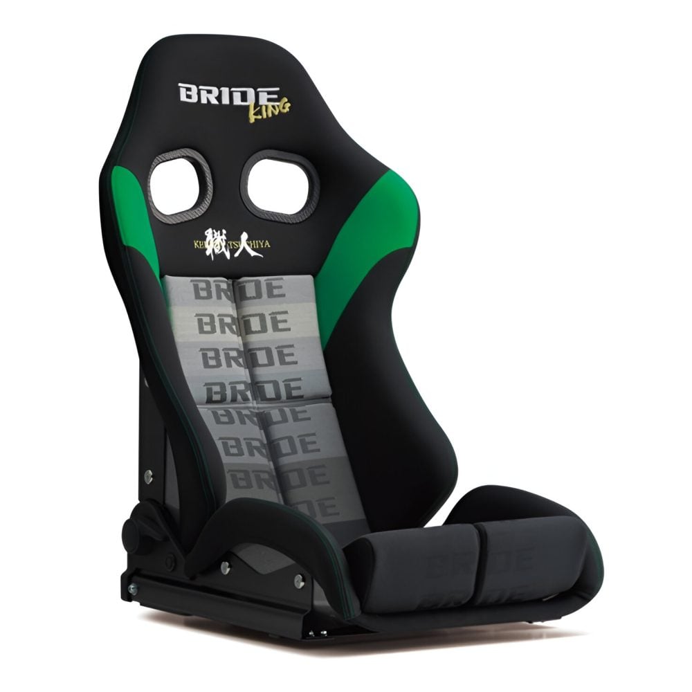 BRIDE STRADIA III KING Reclining Bucket Seat in Black & Green / Gradation