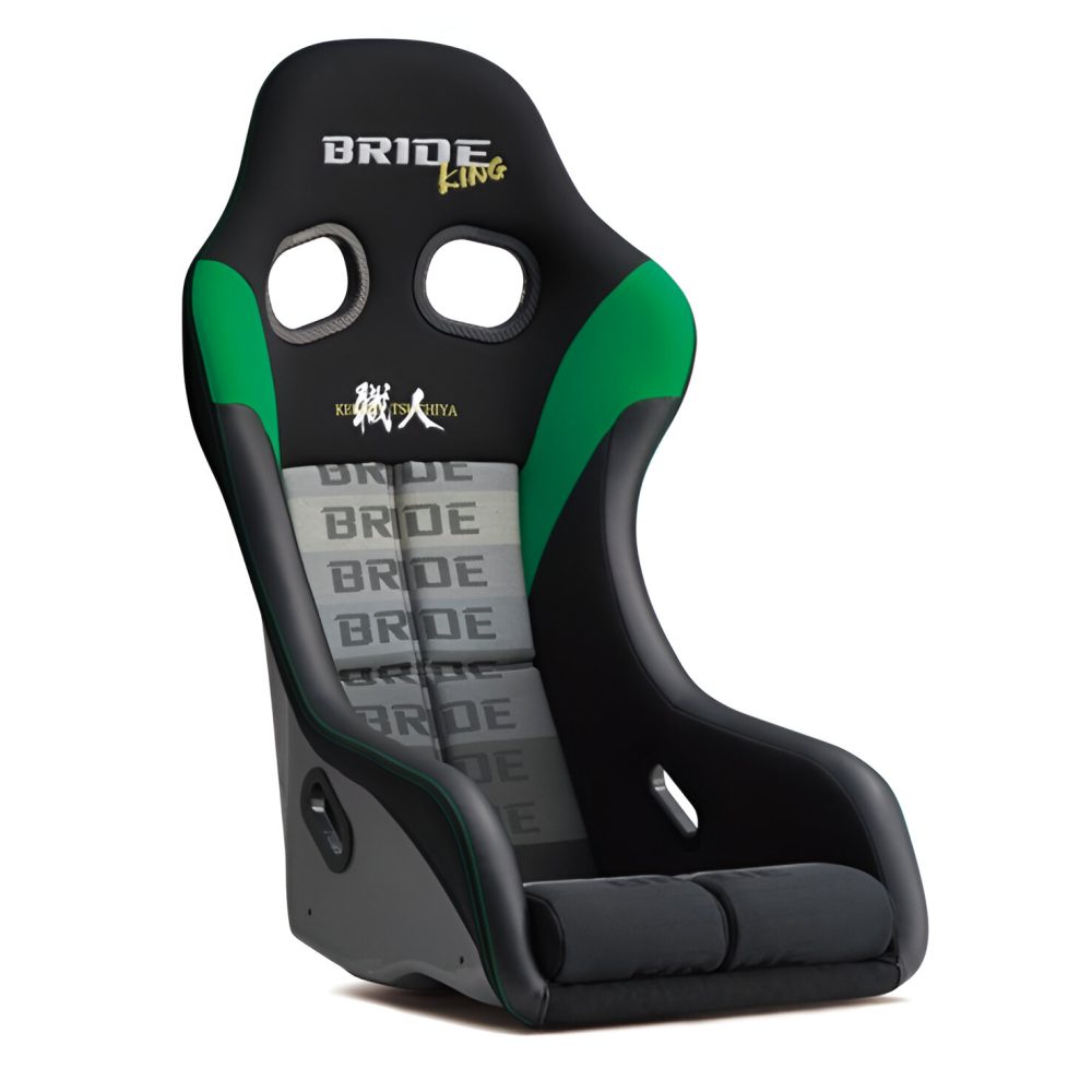 BRIDE ZETA IV KING Bucket Seat in Black & Green / Gradation