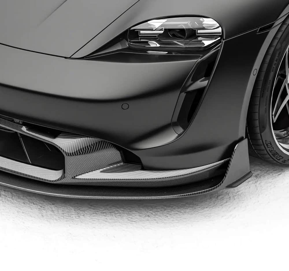 ZACOE Carbon Fiber Front Lip Set for 9J1 Porsche Taycan