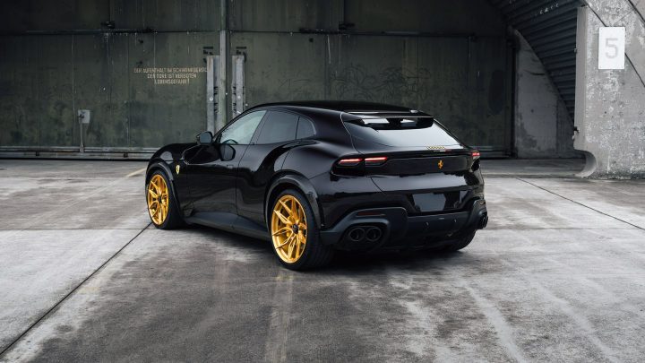 Nero NOVITEC Ferrari Purosangue With Heritage Gold Wheels Image 9