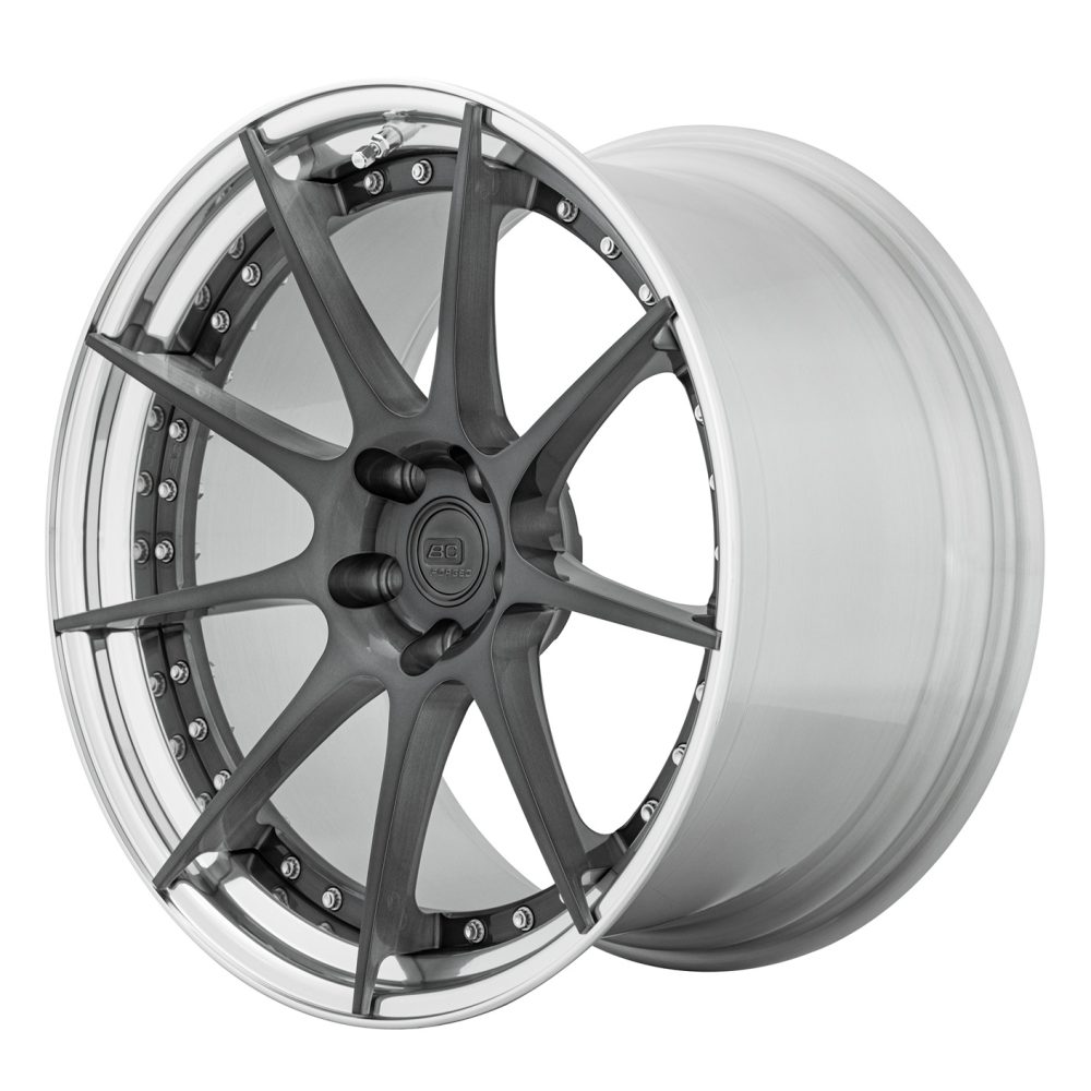 BC Forged HC Series HC029 Modular Wheel in Polished Clear / Graphite Grey