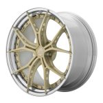 BC Forged HCX Series HCX08 Modular Wheel in Polished Clear / Satin Royal Gold with Exposed Hardware