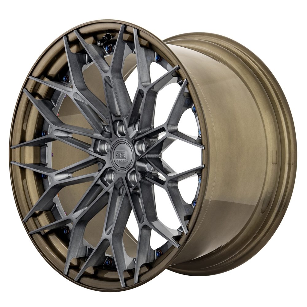 BC Forged HCA Series HCA198 Modular Wheel in Brushed Bronze / Graphite Grey with Exposed Hardware