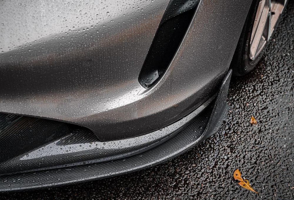 PERI カーボンシャフト ZACOE Carbon Fiber Front Lip Set for 9J1 Porsche Taycan