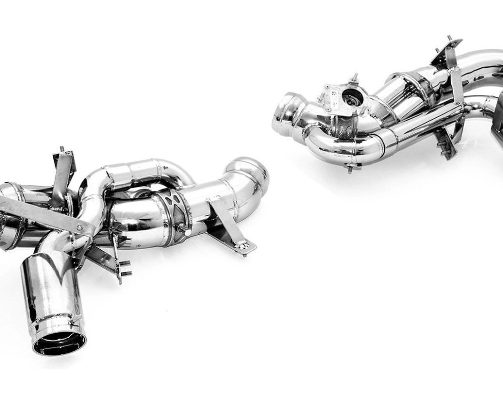 NOVITEC Race Exhaust System w/ Flap Regulation for F175 Ferrari Purosangue in Stainless Steel