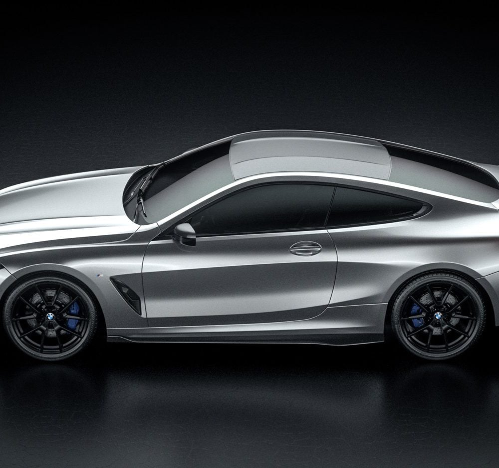 ZACOE Carbon Fiber Body Kit for G14 & G15 BMW 840i / M850i Installed on Grey 8 Series - Side View of Car