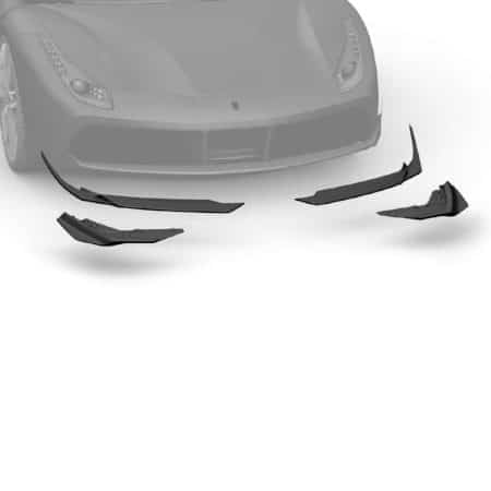 ZACOE Performance Carbon Fiber Front Lip Set for F142M Ferrari 488 GTB