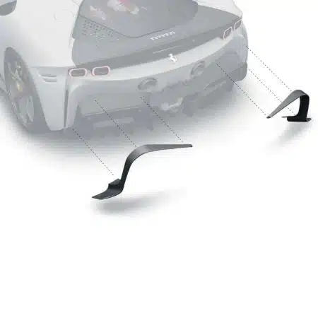 ZACOE Performance Carbon Fiber Rear Bumper Side Flaps for F173 Ferrari SF90 Stradale
