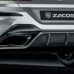 ZACOE Carbon Fiber Rear Diffuser for G14 & G15 BMW 840i / M850i [BM-G15M-RD] Installed on Grey 8 Series Rendering - Close View of Rear Diffuser