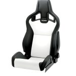 RECARO Dynamic Series Sportster CS Passenger Seat in Black Vinyl / Grey Suede  [410.200.3166]