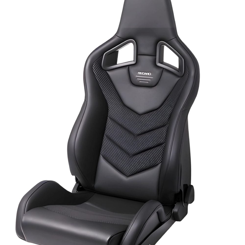 RECARO Dynamic Series Sportster GT Driver Seat with Sub-Hole in Black Leather / Carbon Weave [410.1SH.3167]