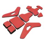 RECARO Race Series Podium Right-Pad Set (medium) in Alcantara Red / Leather Black [7228656.61.2B23]
