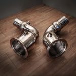 Fi EXHAUST Valvetronic Exhaust System for 991.2 Porsche 911 GT2 RS Downpipes - Top Side View