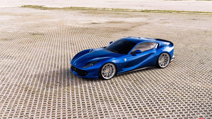 Blu Tour De France Ferrari 812 Superfast - Vossen Forged S21-02 Wheels in Gloss Clear Image 14