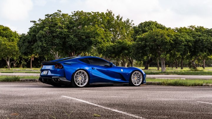 Blu Tour De France Ferrari 812 Superfast - Vossen Forged S21-02 Wheels in Gloss Clear Image 24