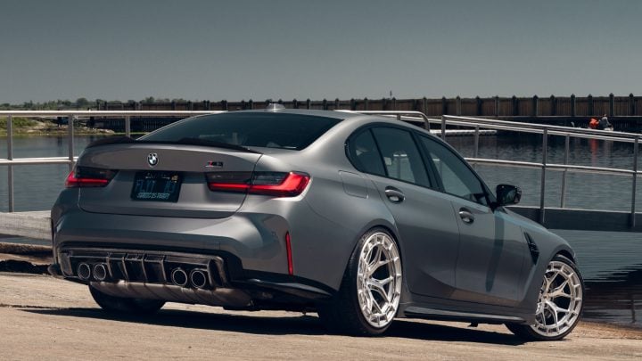 Dravit Gray BMW G80 M3 - Vossen Forged LC3-01 Wheels in Gloss Clear Image 10