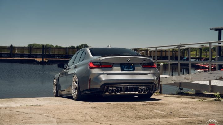 Dravit Gray BMW G80 M3 - Vossen Forged LC3-01 Wheels in Gloss Clear Image 14