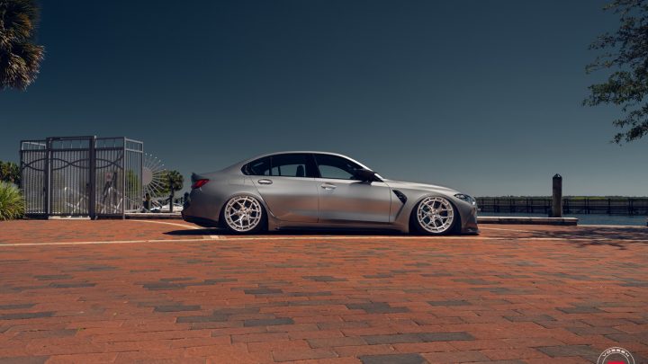 Dravit Gray BMW G80 M3 - Vossen Forged LC3-01 Wheels in Gloss Clear Image 3