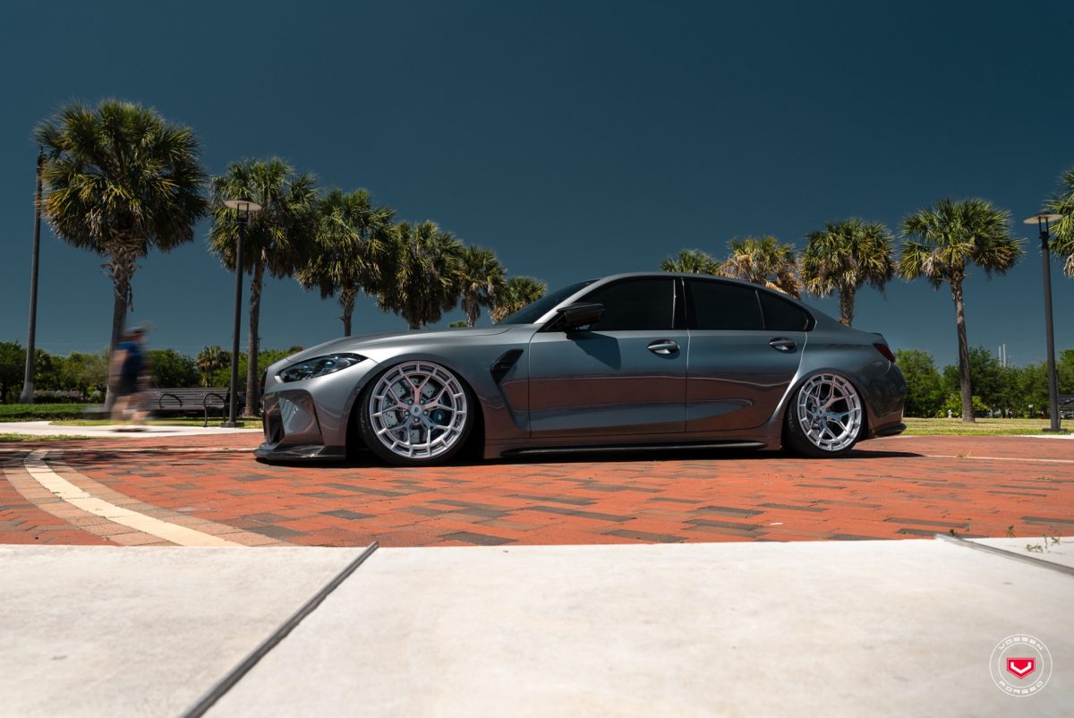 Dravit Gray BMW G80 M3 – Vossen Forged LC3-01 Wheels in Gloss Clear