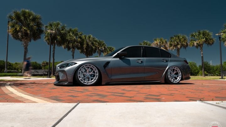 Dravit Gray BMW G80 M3 - Vossen Forged LC3-01 Wheels in Gloss Clear Image 7