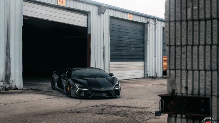Matte Black Lamborghini Revuelto - Vossen Forged S21-04 Wheels in Satin Black Image 1