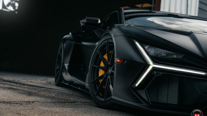Matte Black Lamborghini Revuelto - Vossen Forged S21-04 Wheels in Satin Black Image 3