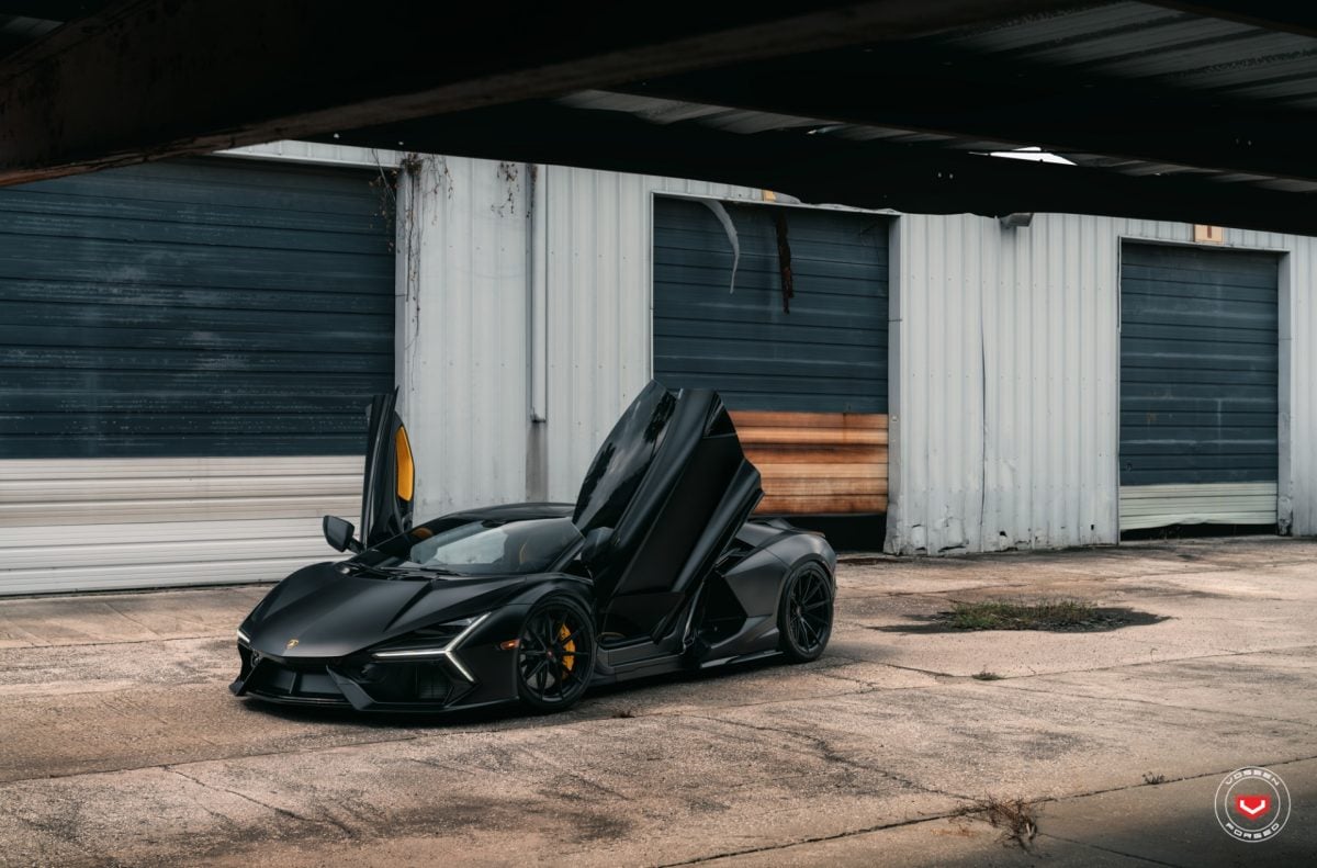 Matte Black Lamborghini Revuelto – Vossen Forged S21-04 Wheels in Satin Black