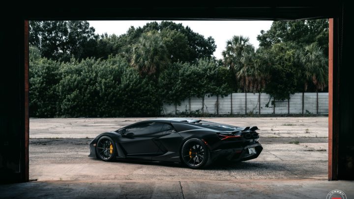 Matte Black Lamborghini Revuelto - Vossen Forged S21-04 Wheels in Satin Black Image 6