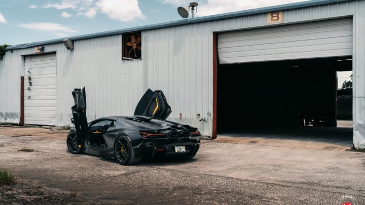 Matte Black Lamborghini Revuelto - Vossen Forged S21-04 Wheels in Satin Black Image 9