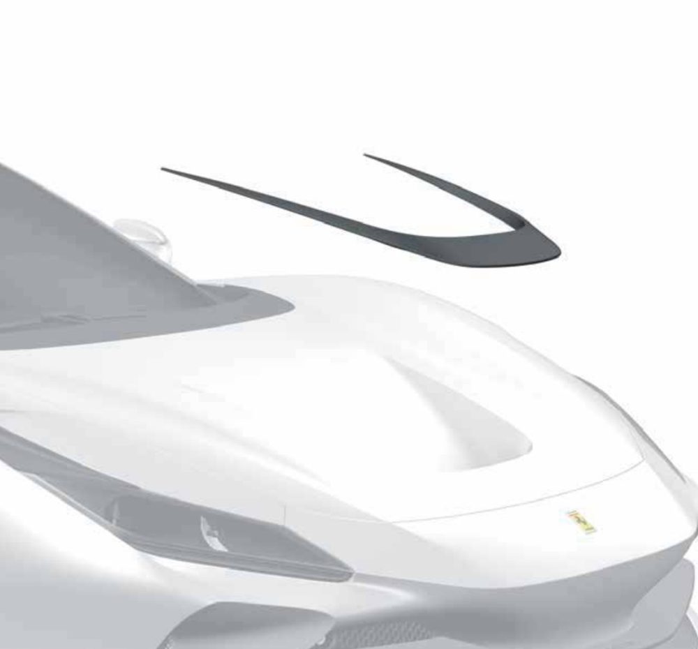 ZACOE Carbon Fiber Front Trunk Air-Splitter for F142MFL Ferrari F8 Tributo [FR-F8-TA-01]
