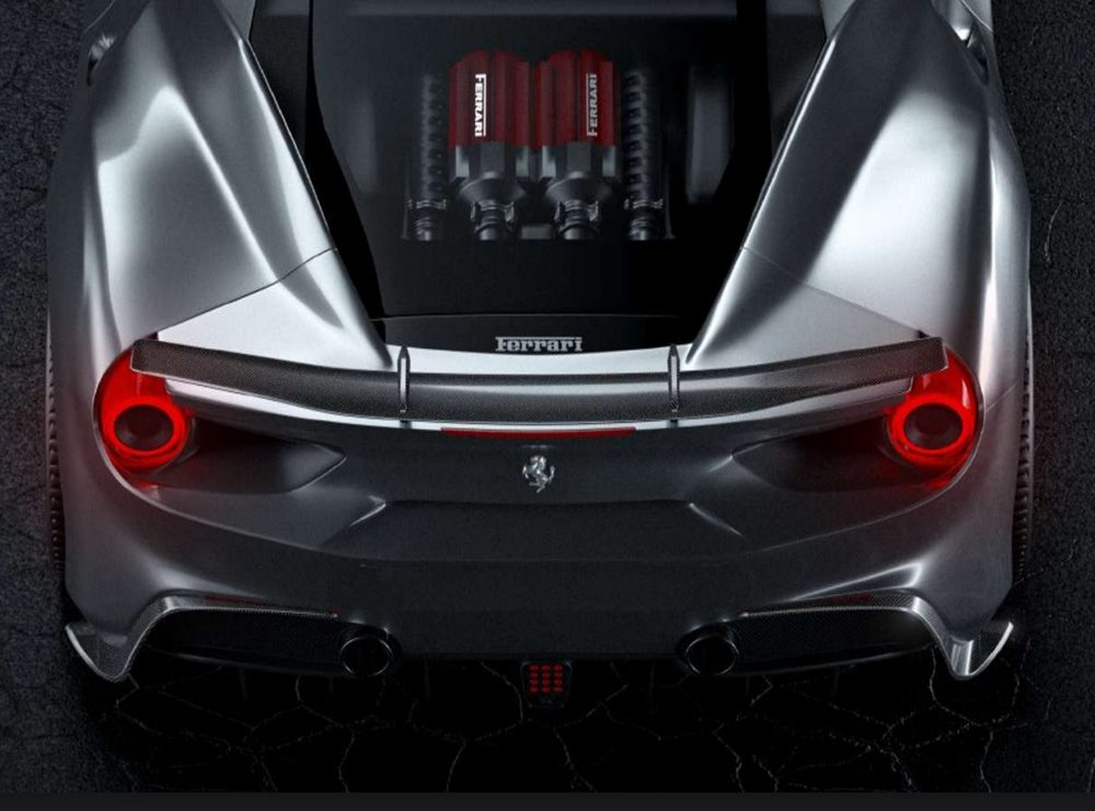 ZACOE Carbon Fiber Rear Side Flaps for F142M Ferrari 488 GTB