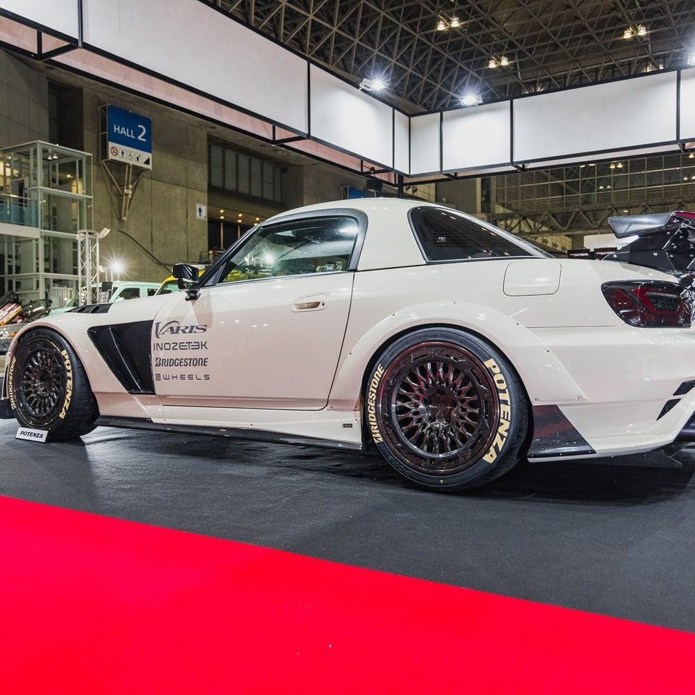 Varis Arising-II Semi Wide Body Kit for AP1 Honda S2000 Installed on White S2000