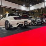 Varis Arising-II Semi Wide Body Kit for AP1 Honda S2000 Installed on White S2000 - Far Rear-Side View of Car