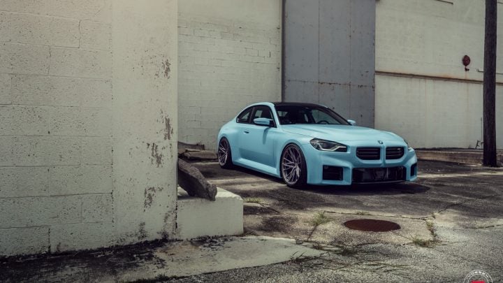 Zandvoort Blue BMW M2 - Vossen Forged M-X6 Wheels In Stealth Gray Image 1