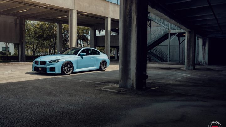 Zandvoort Blue BMW M2 - Vossen Forged M-X6 Wheels In Stealth Gray Image 13