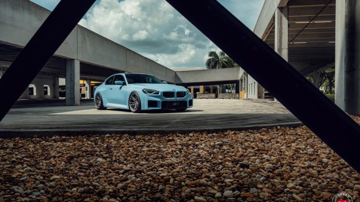Zandvoort Blue BMW M2 - Vossen Forged M-X6 Wheels In Stealth Gray Image 14